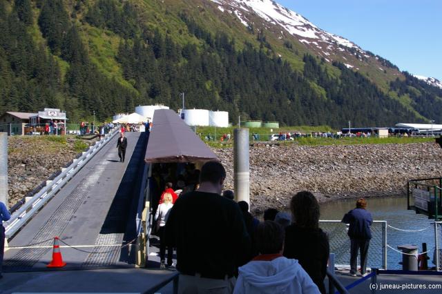 Leaving the Norwegian Pearl on the gangway to Juneau Alaska.jpg