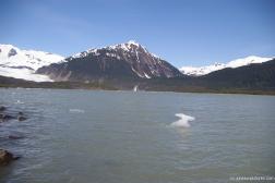 Mendenhall Glacier lake with waterfall in the distance.jpg