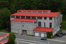 889 Franklin St Building with Red Roof Near Juneau Cruise Terminal