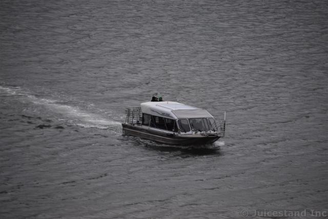 Canopy Express Boat in the Waters Near Downtown Juneau