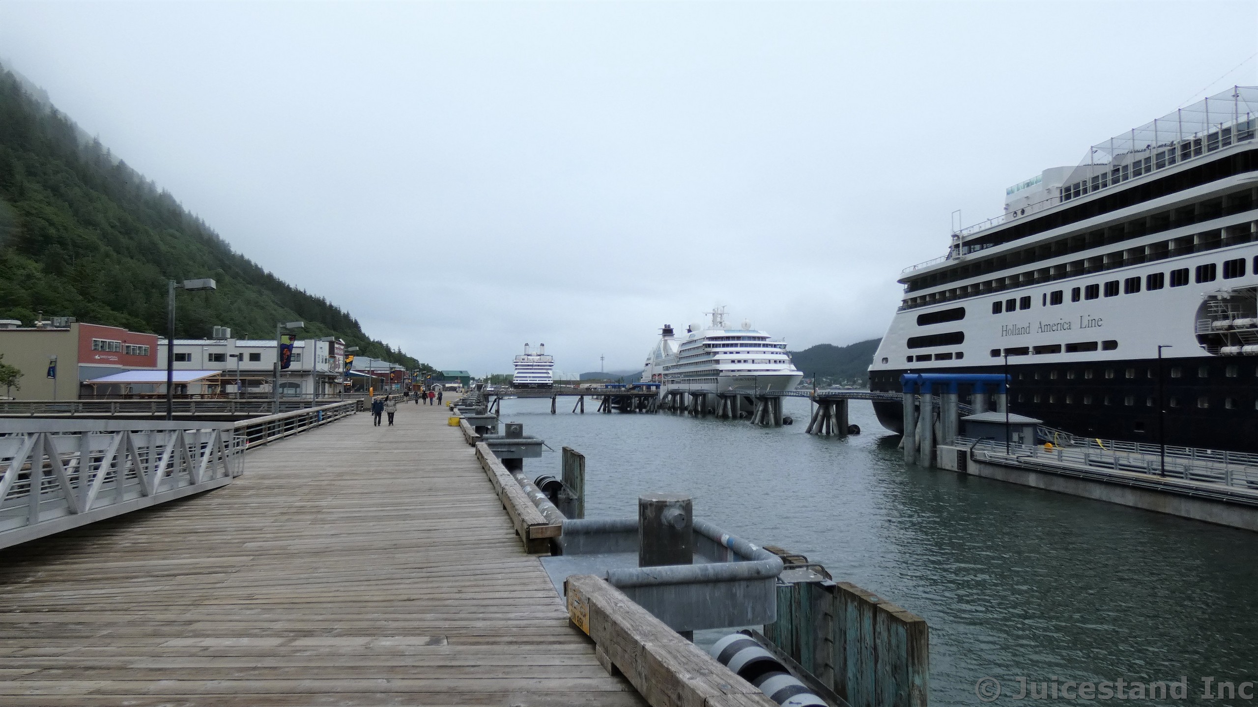 Cruise Ships Docked at Juneau Cruise Terminal