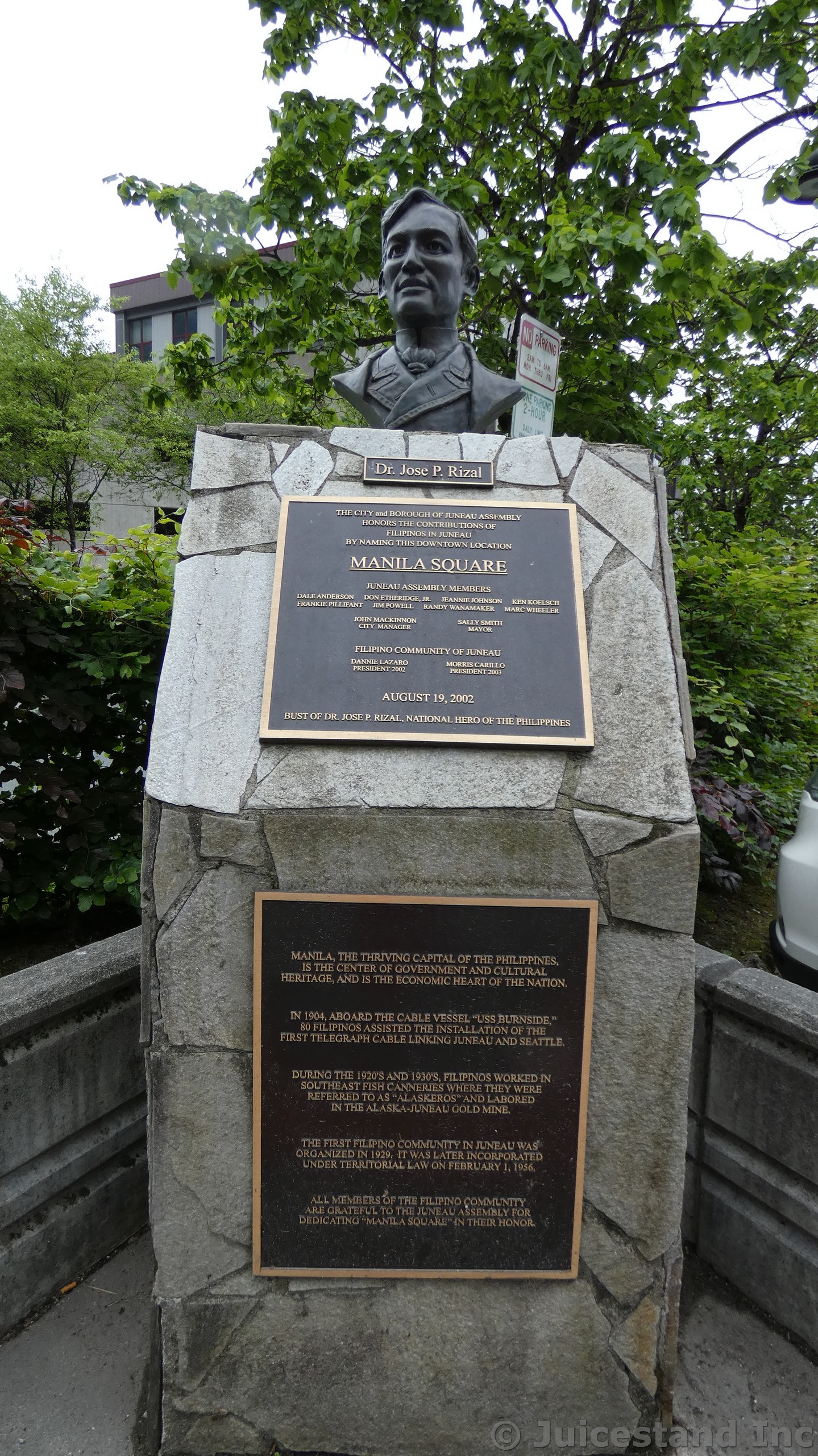 Dr Jose P Rizal Bust at Manila Square in Juneau