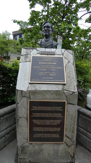 Dr Jose P Rizal Bust at Manila Square in Juneau
