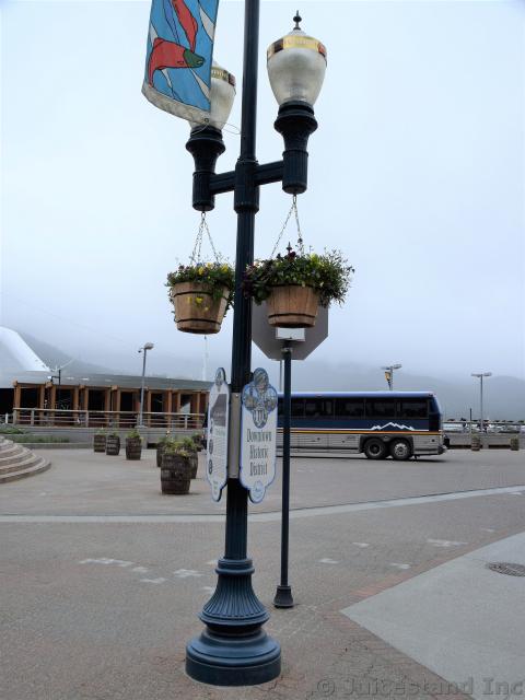Hanging Flower Baskets at Juneau Downtown Historical District