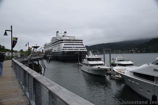 Holland America Amsterdam docked in Juneau Dock B