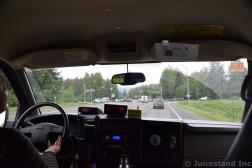 Inside a Private Taxi to Mendenhall Glacier from downtown Juneau
