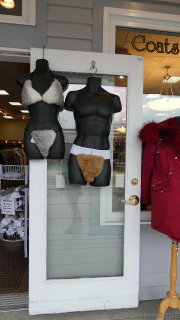 Interesting Fur Products Displayed Outside Alaska Fur Gallery