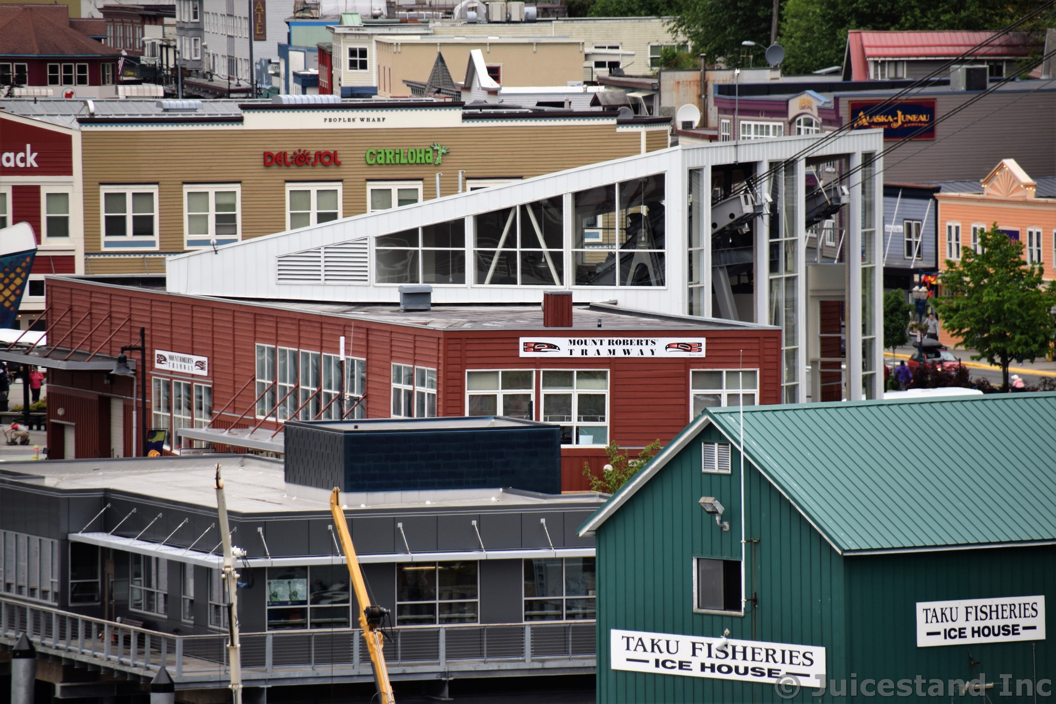 Mount Roberts Tramway and People's Wharf in Juneau