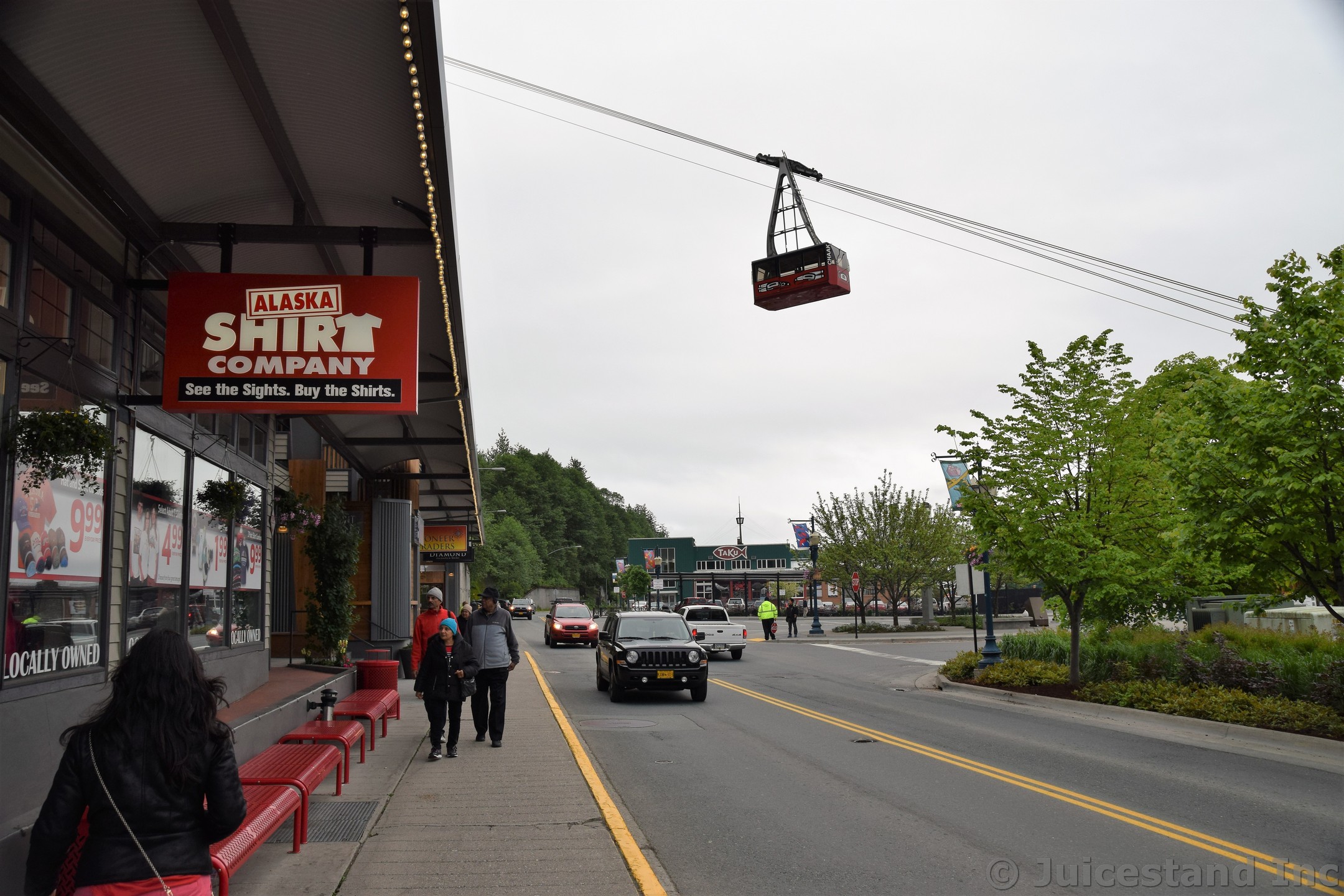 Mt Roberts Tramway Tram Seen from Franklin St