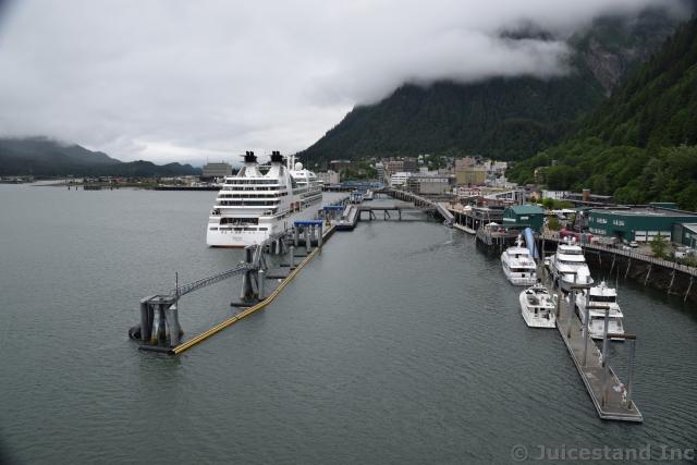 Seabourn Sojourn docked in Juneau Cruise Terminal C