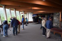 Guests Looking Out of Windows of Mendenhall Glacier Visitors Center
