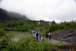 Mendenhall Glacier Visitor Center Seen from Photo Point Trail