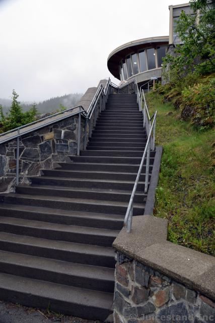 Stairs up to the Mendenhall Glacier Visitor Center
