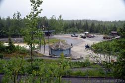 View of Parking Lot Area from Outside Mendenhall Glacier Visitors Center