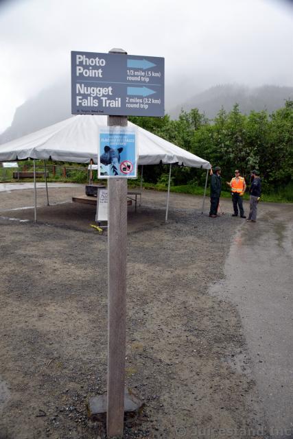 Mendenhall Glacier Photo Point & Nugget Falls Trail Sign