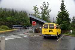 Mendenhall Glacier Taxi Drop-Off Area at the Parking Lot