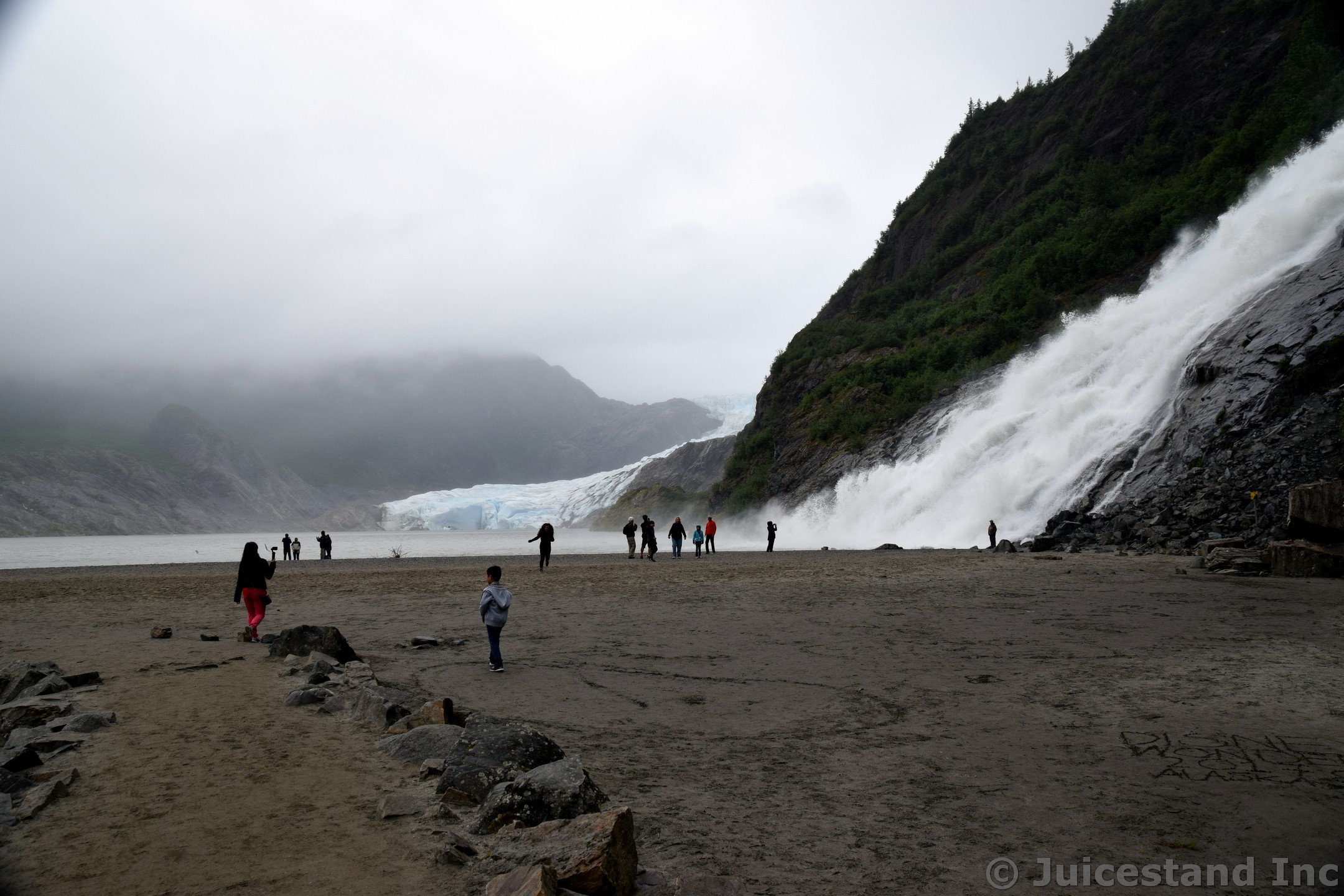 Nugget Falls Beach with Tourists