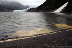 Strange Orange Residue Washing Up on Beach near Nugget Falls