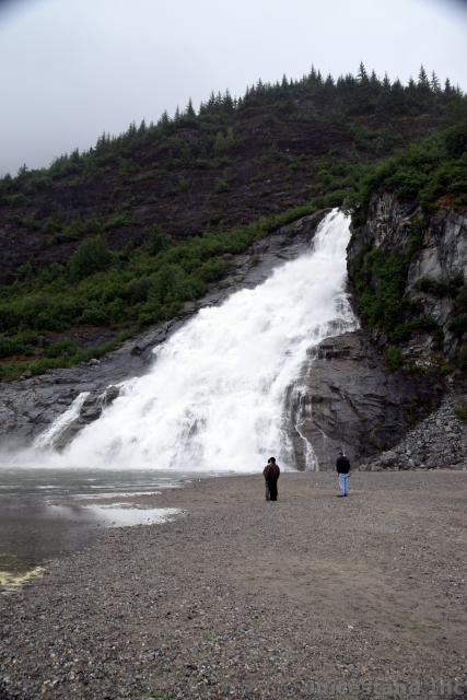 Visitors Looking at Nugget Falls Waterfall
