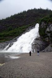 Visitors Looking at Nugget Falls Waterfall