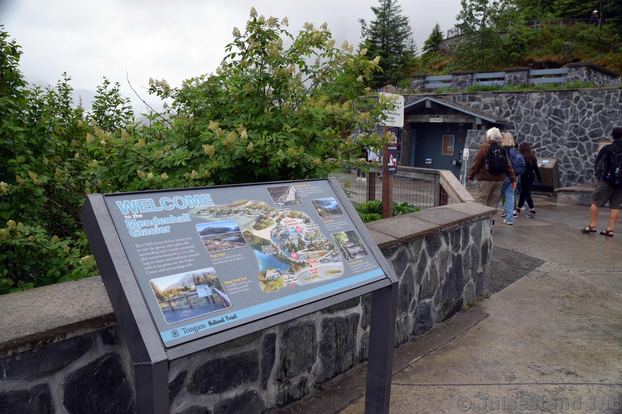Welcome to Mendenhall Glacier Sign & Map