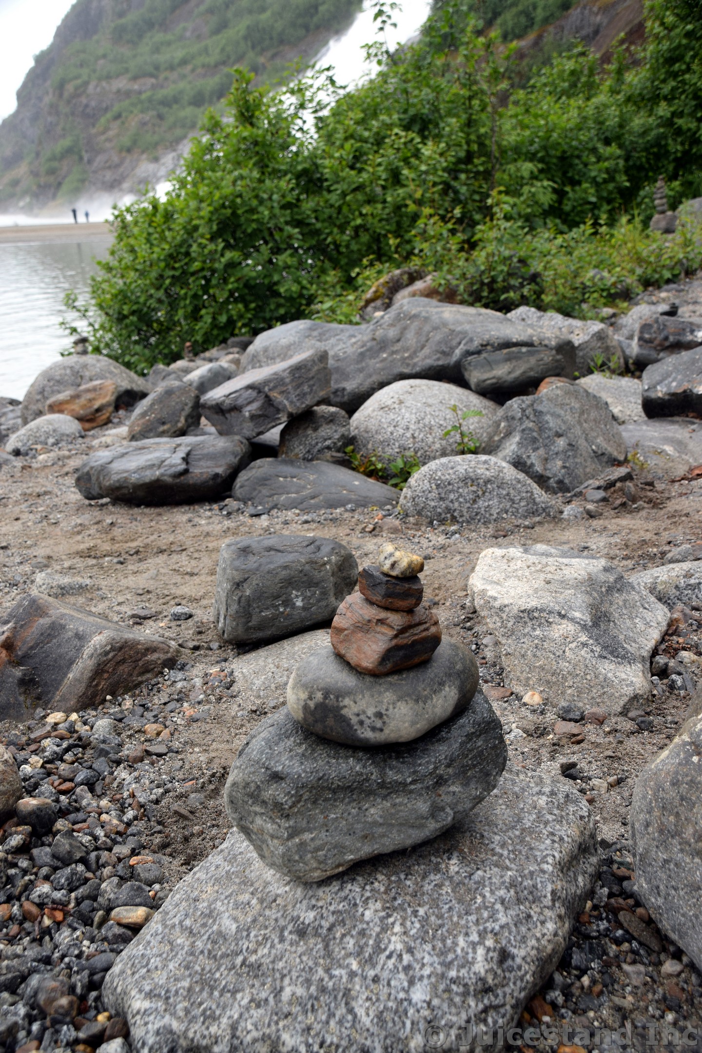 Zen Stones near Nugget Falls Mendenhall Glacier
