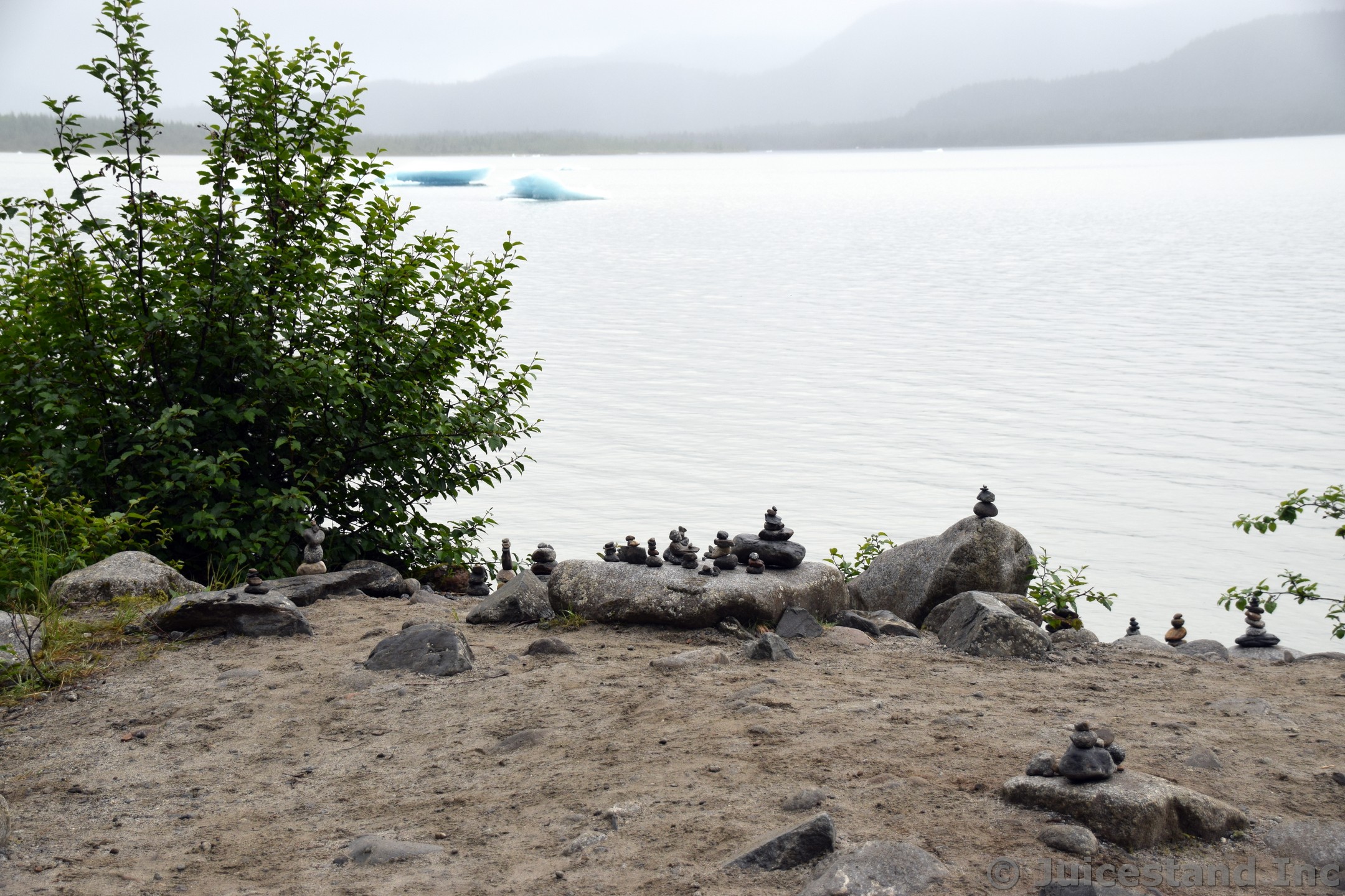 Zen Stones next to Glacier Lake