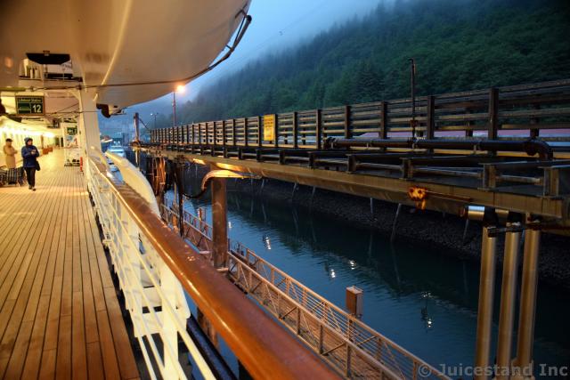 Juneau Cruise Terminal Dock Seen as MS Amsterdam Leaving Port