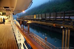 Juneau Cruise Terminal Dock Seen as MS Amsterdam Leaving Port
