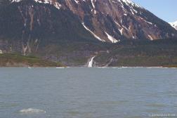 Waterfall at the Mendenhall Glacier lake.jpg